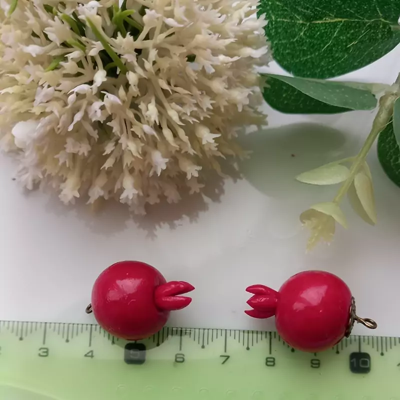پلاک آویزی انار خمیری ساده بزرگ (فروش بصورت دونه ای )