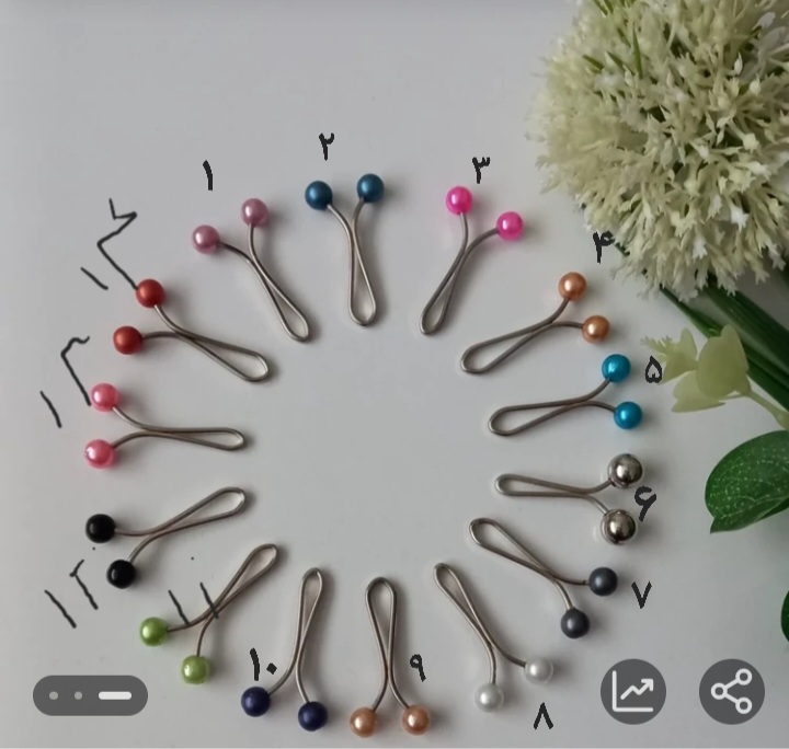 گیره روسری مرواریدی(فروش بصورت دونه ای)