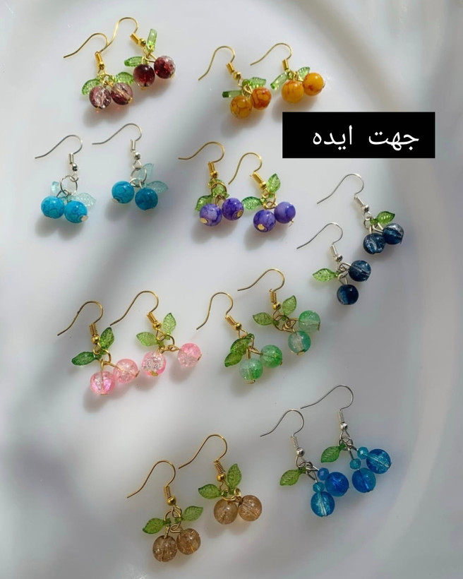 مهره گلس سایز 8 فروش بصورت ریسه ای تعداد مهره در هر ریسه ۴۵ عدد در ۱۵ رنگ متنوع