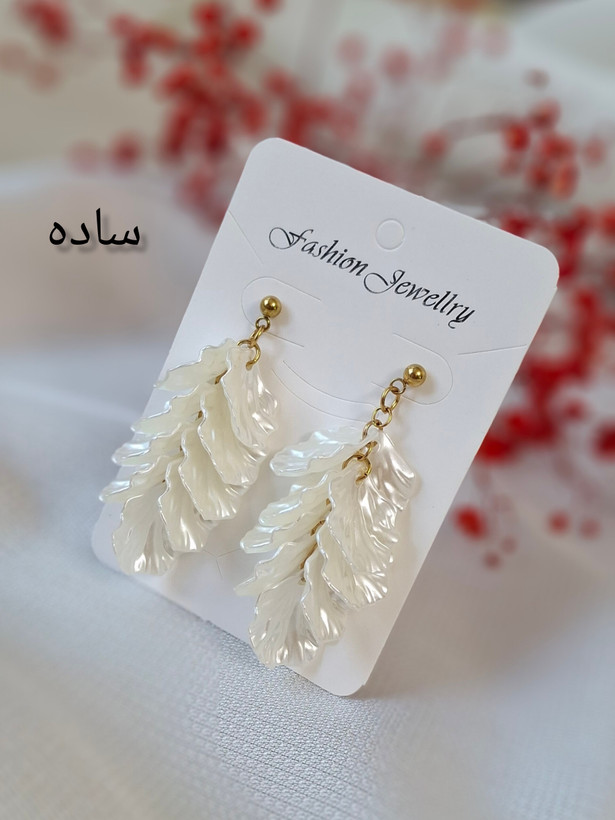 گوشواره برگ صدفی(فروش بصورت جفتی)