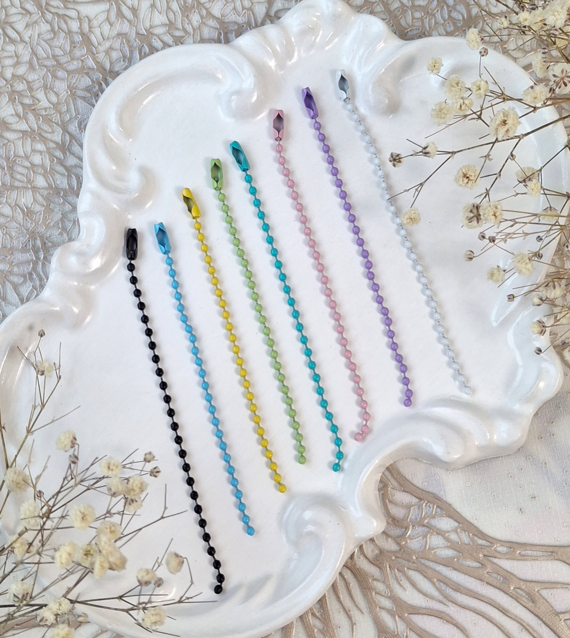 زنجیر ساچمه ای رنگی(فروش بصورت دونه ای)