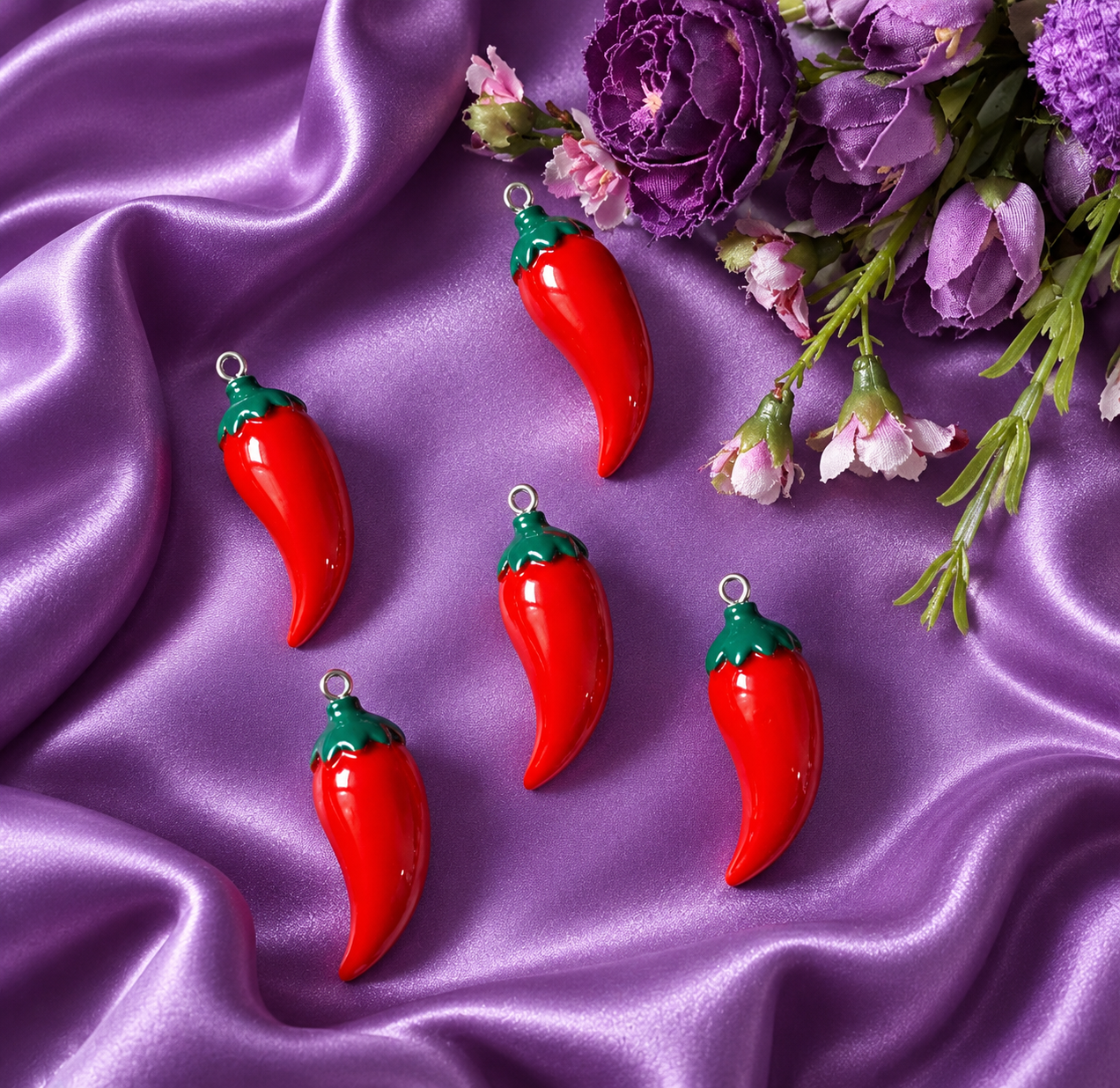 پلاک آویزی فلفل 3.5 سانتی (فروش بصورت دونه ای)